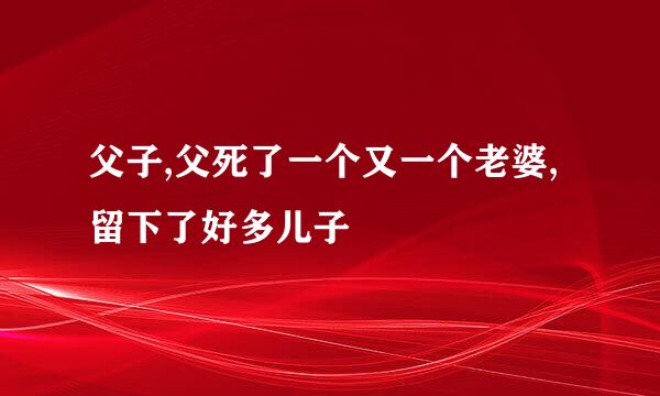 父子,父死了一个又一个老婆,留下了好多儿子