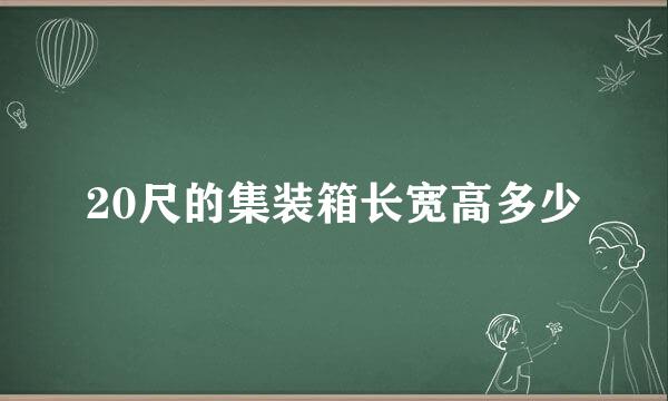 20尺的集装箱长宽高多少