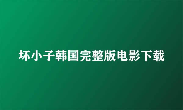 坏小子韩国完整版电影下载