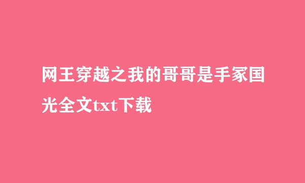 网王穿越之我的哥哥是手冢国光全文txt下载