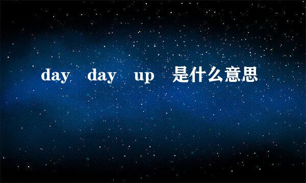 day day up 是什么意思