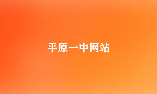 平原一中网站