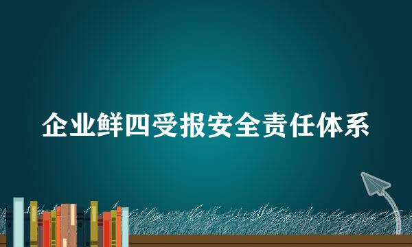 企业鲜四受报安全责任体系