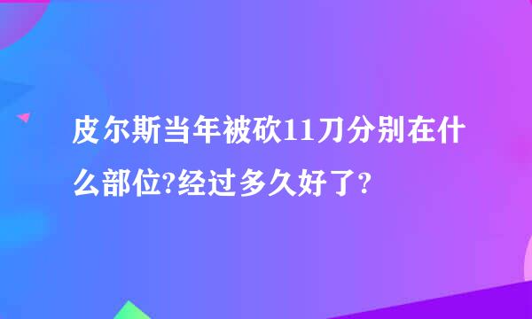 皮尔斯当年被砍11刀分别在什么部位?经过多久好了?