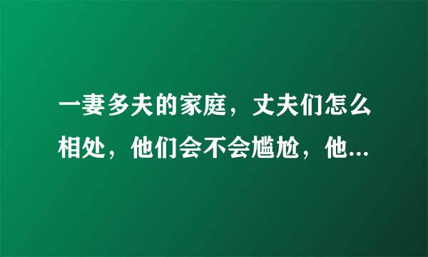 一妻多夫的家庭，丈夫们怎么相处，他们会不会尴尬，他来自们平时怎么玩？