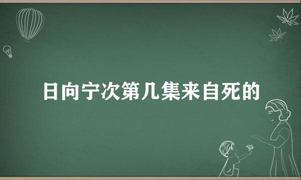 日向宁次第几集来自死的