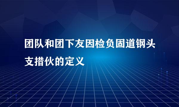 团队和团下友因检负固道钢头支措伙的定义