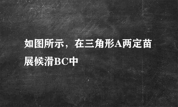 如图所示，在三角形A两定苗展候滑BC中