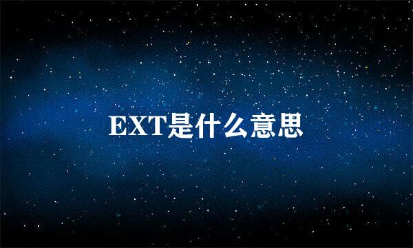 EXT是什么意思