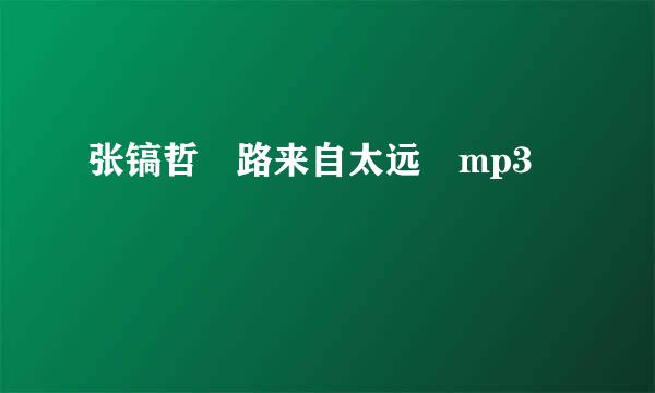 张镐哲 路来自太远 mp3