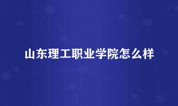 山东理工职业学院怎么样