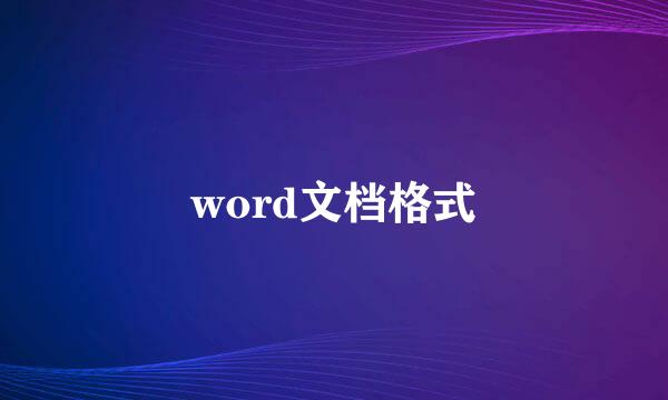 word文档格式