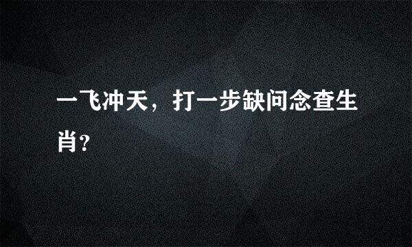 一飞冲天，打一步缺问念查生肖？