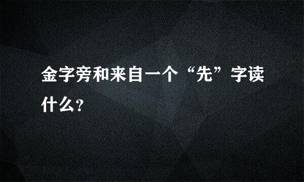 金字旁和来自一个“先”字读什么？