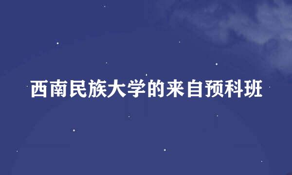 西南民族大学的来自预科班