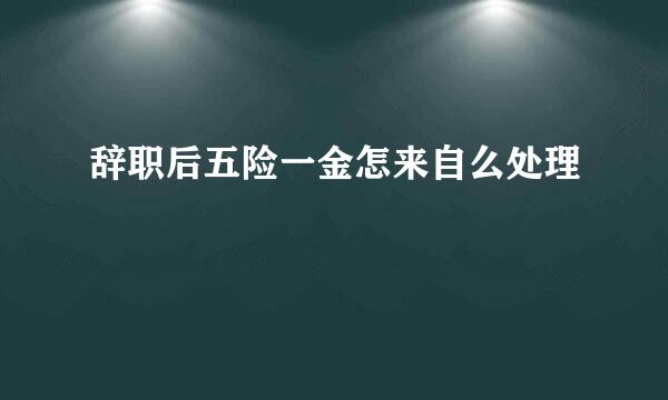 辞职后五险一金怎来自么处理