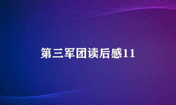 第三军团读后感11