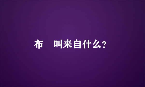 布冧叫来自什么？