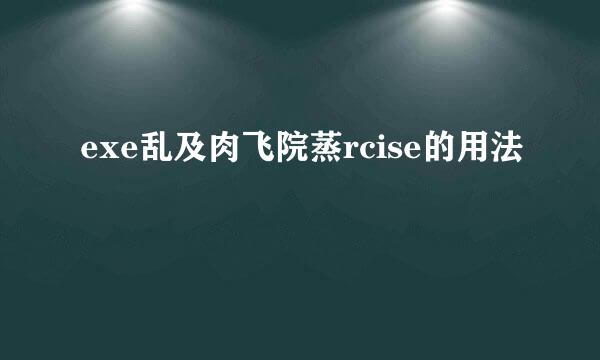 exe乱及肉飞院蒸rcise的用法