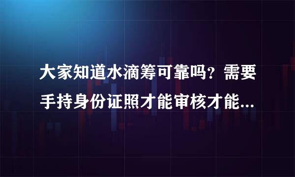 大家知道水滴筹可靠吗？需要手持身份证照才能审核才能提现，有风险吗？