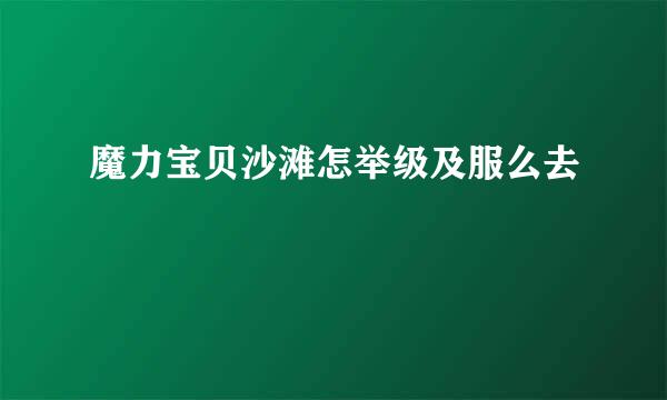 魔力宝贝沙滩怎举级及服么去