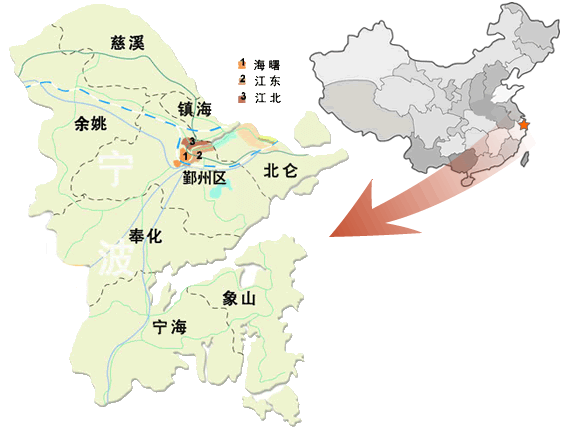 宁波市现在有几个辖区啊?江东并到鄞州了吗？谢谢!