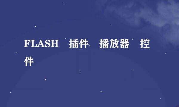 FLASH 插件 播放器 控件