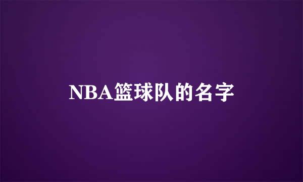 NBA篮球队的名字