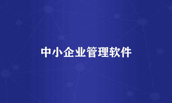 中小企业管理软件