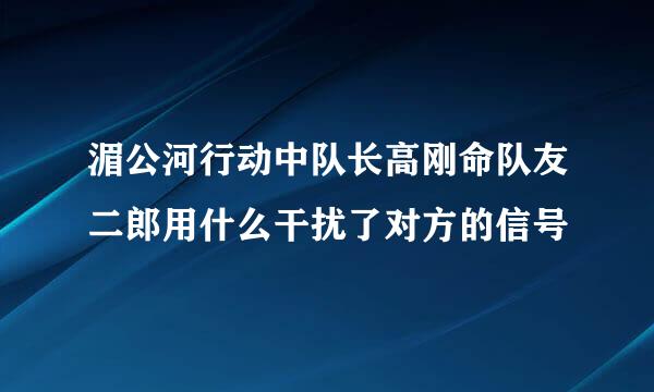 湄公河行动中队长高刚命队友二郎用什么干扰了对方的信号