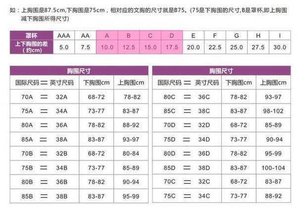 胸罩上写着36/80大概是什么罩杯？