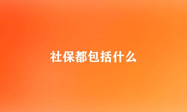 社保都包括什么