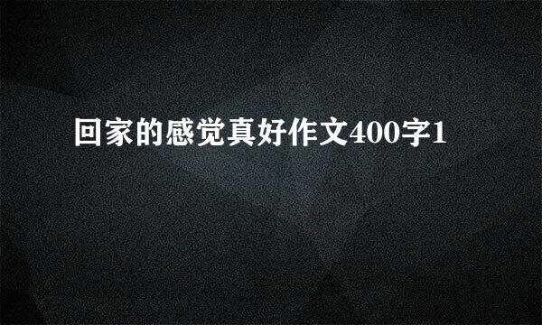 回家的感觉真好作文400字1