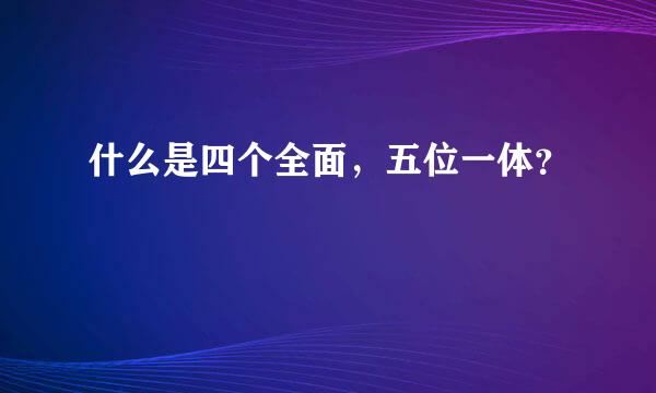 什么是四个全面，五位一体？