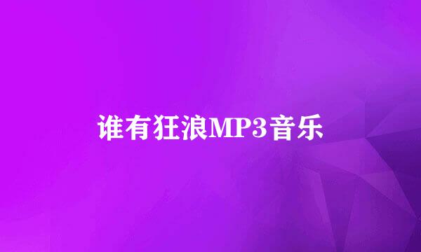 谁有狂浪MP3音乐