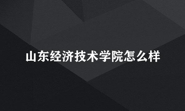 山东经济技术学院怎么样